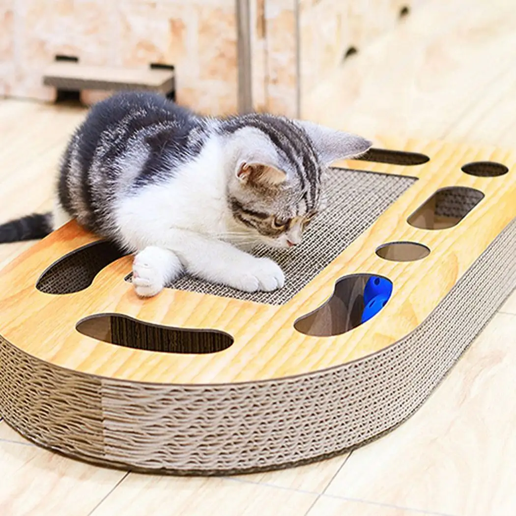 Cat Kitten Scratch Board Soft Bed Mat Claws Care Corrugated Scratcher Cat Training Toy Scratch Interactive Cat Scratching Pad