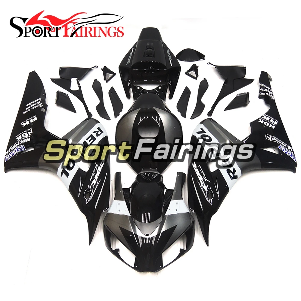 

Полный обтекатель для Honda CBR1000RR 06 07 2006 2007, комплект обтекателей из АБС-пластика для мотоцикла, обтекатель для кузова, серый, черный