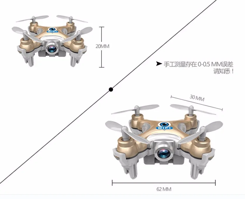 Качество оригинала Cheerson CX-10W CX10W Wi-Fi FPV 0.3MP Камера светодио дный 3D флип 4CH мини Drone