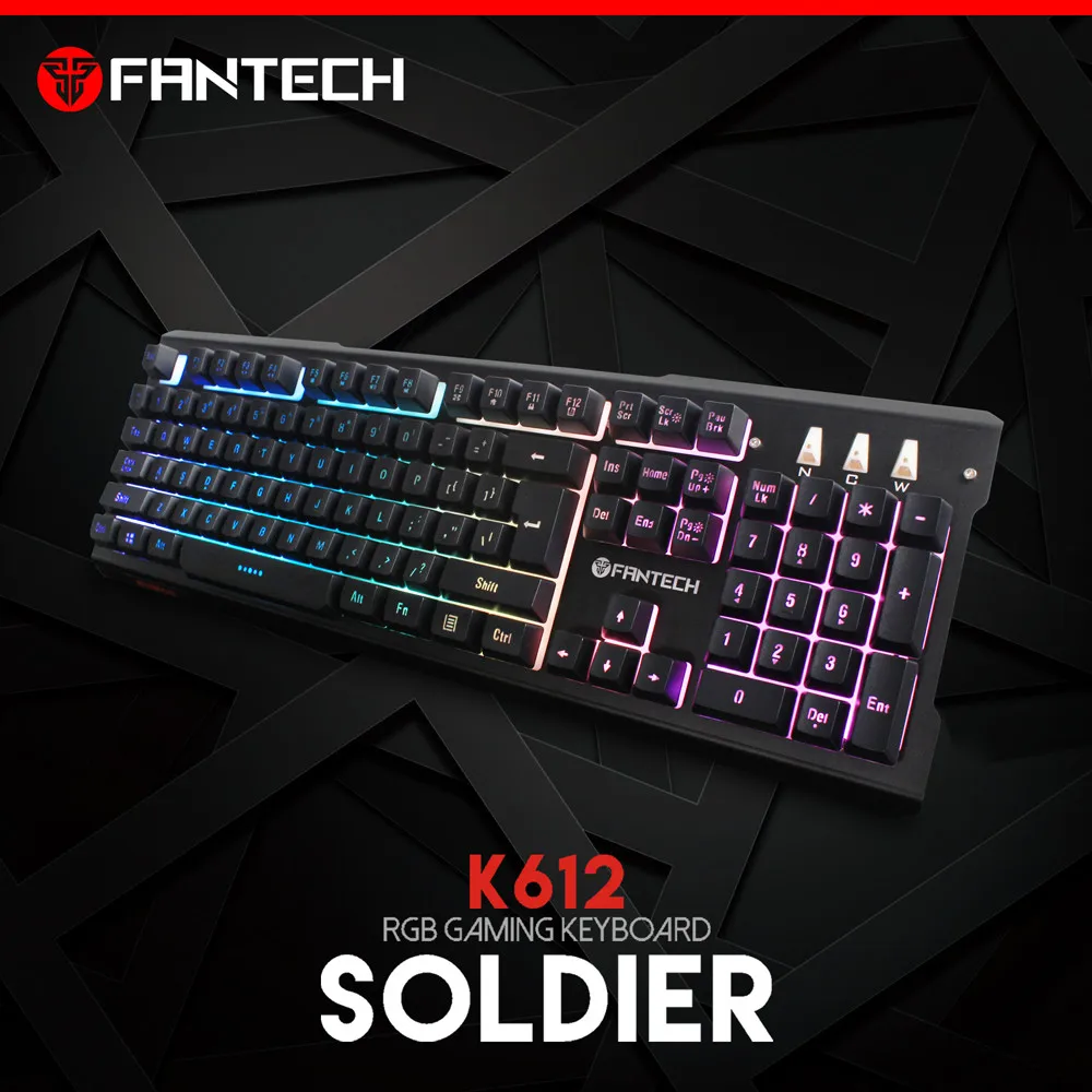 Профессиональная Проводная клавиатура FANTECH K612 9 цветов с подсветкой