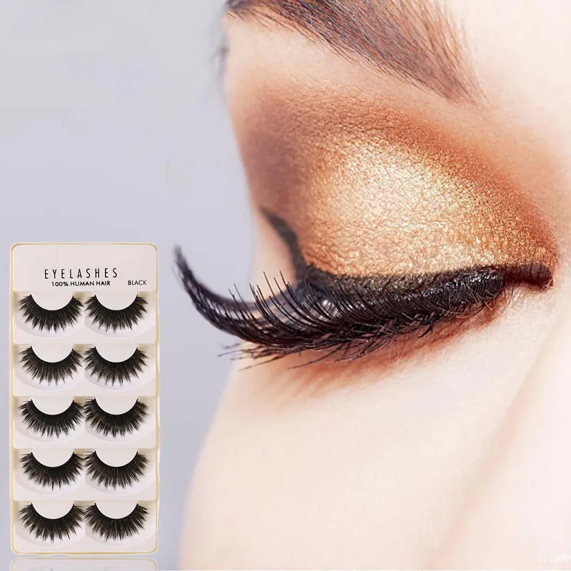 Новинка Лидер продаж 5 пар натуральных длинных накладных ресниц густые накладные