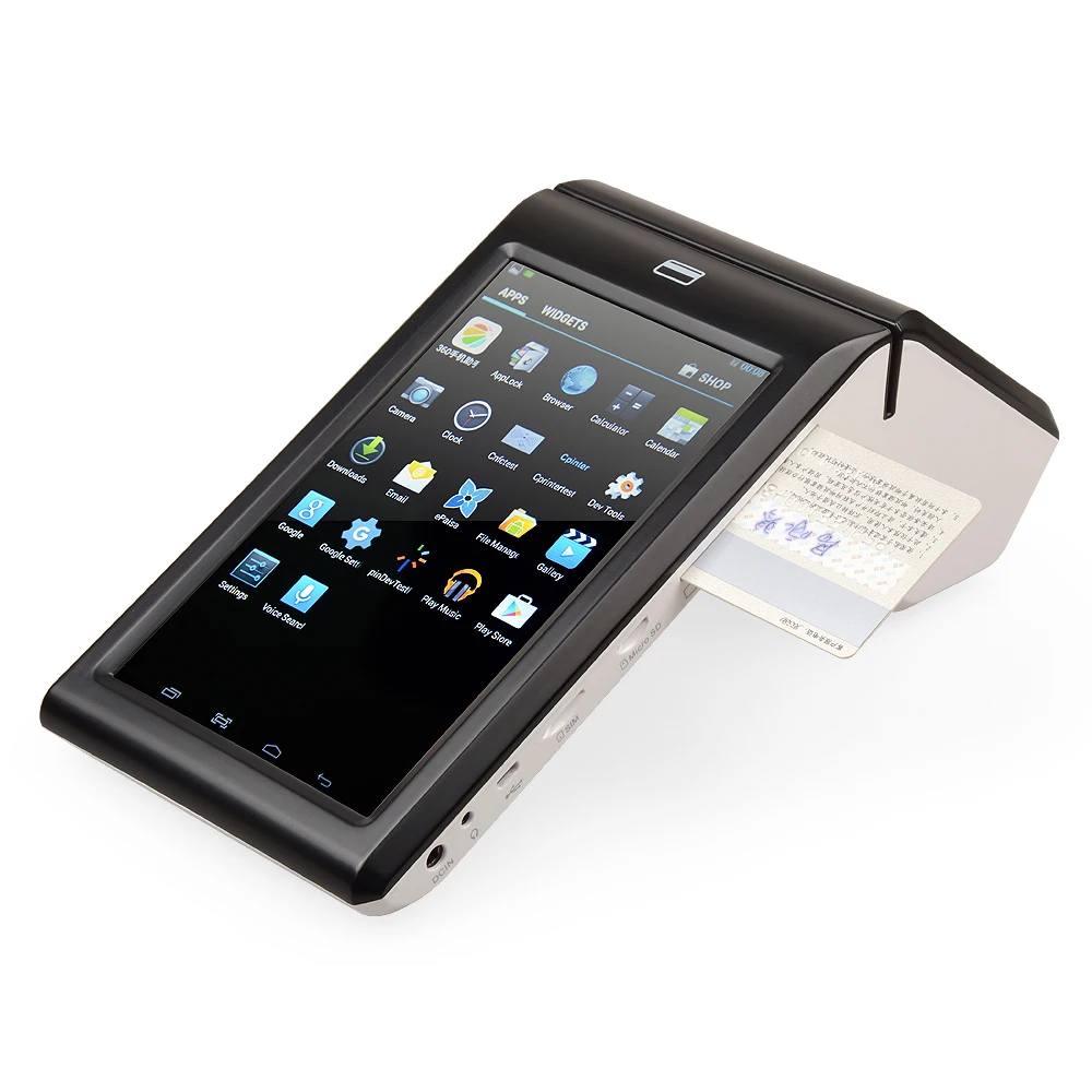 POS NFC считывающая система GP7002 PDA сканер штрих-кода с принтером 80 мм | Компьютеры и