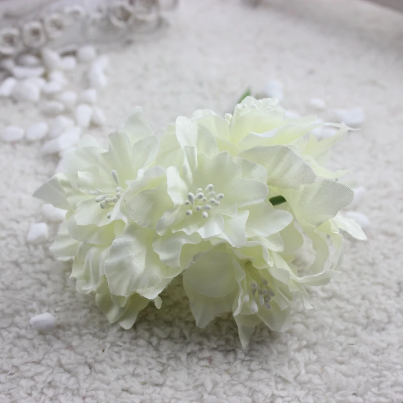 12 шт./лот недорогой букет из искусственных шелковых лилий с градиентом 4 5 см для