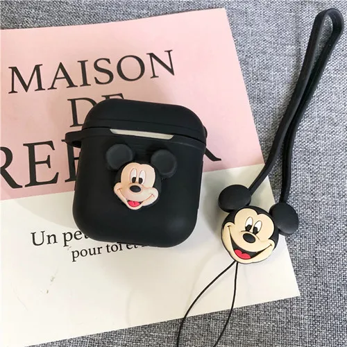Уникальный силиконовый чехол с 3D изображением Микки и Минни для Apple, аксессуары для airpods, защитный декоративный чехол, чехол для наушников - Цвет: Mickey