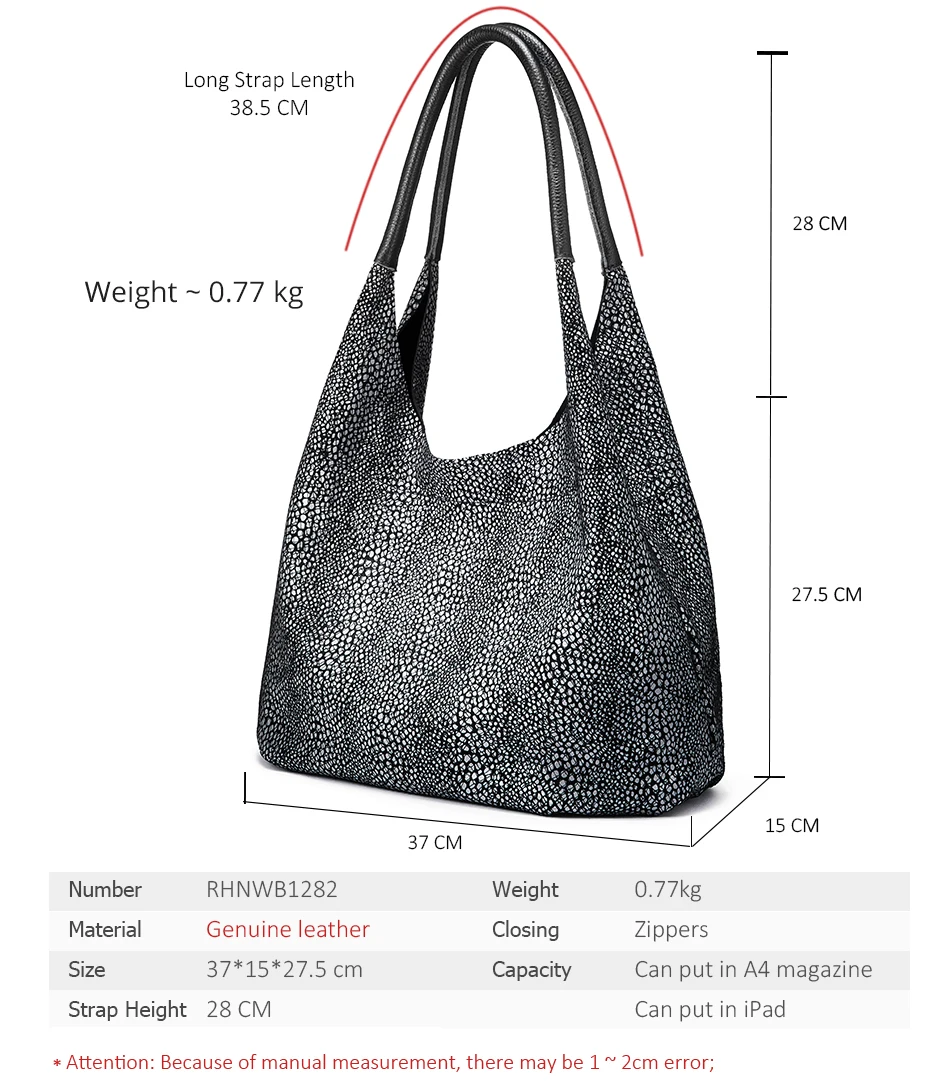 REALER genuine leather shoulder bag designer handbags women bags fashion Hobo bag ladies bags large capacity female