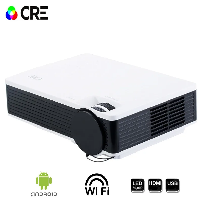 Дешевый HD проектор светодиодный мини проекторы мобильный телефон WiFi andriod
