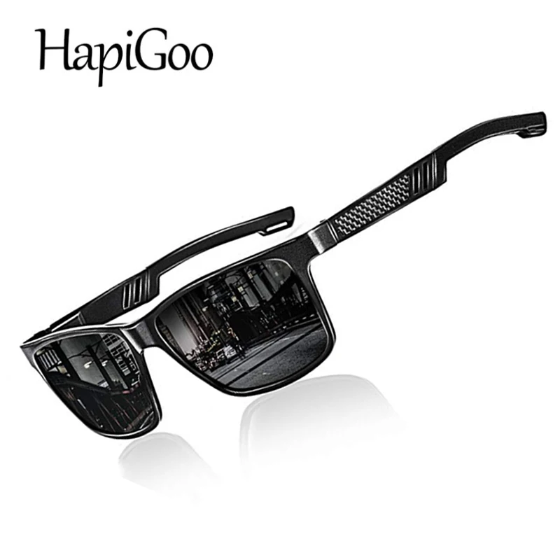 HAPIGOO Алюминий магния HD Квадратные Солнцезащитные очки Для мужчин