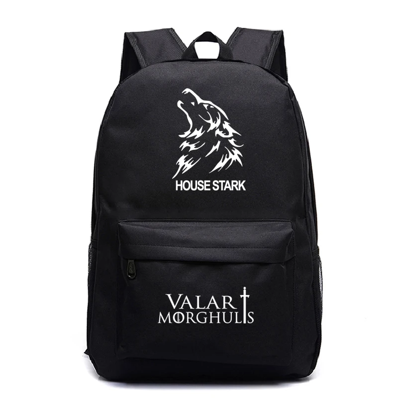 Black 2 Mochila Mujer, школьный рюкзак с изображением Игры престолов, аниме, Мужская школьная сумка, сумка для книг, Sac A Dos Valar Morghulis, для женщин, Tassen Plecak - Цвет: Black 2