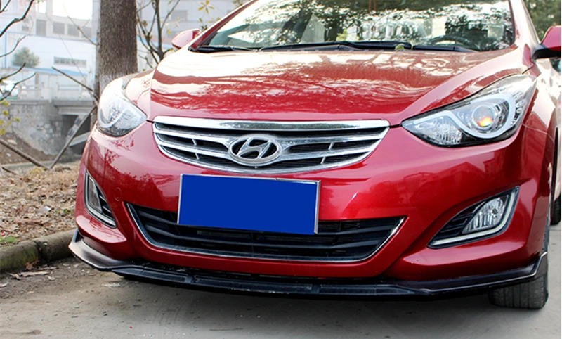 Для hyundai Elantra передний спойлер ABS передний бампер диффузор защитные бамперы для hyundai Elantra обвес бампер передний губ