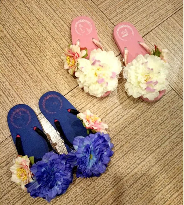 

Summer bohemia flower flip flops platform wedges women sandals platform flip slippers beach shoes women shoes Free shipping