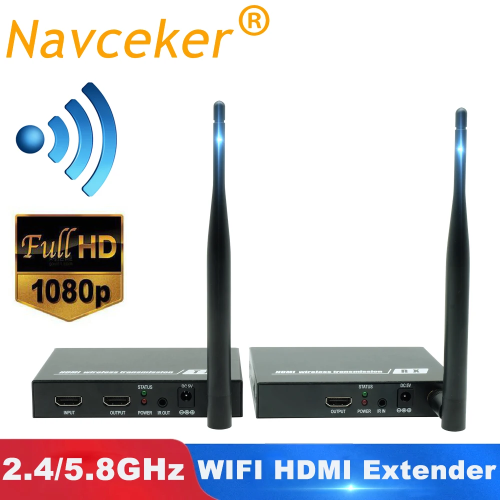 Беспроводной передатчик и приемник HDMI 5 ГГц Поддержка ИК петли комплект