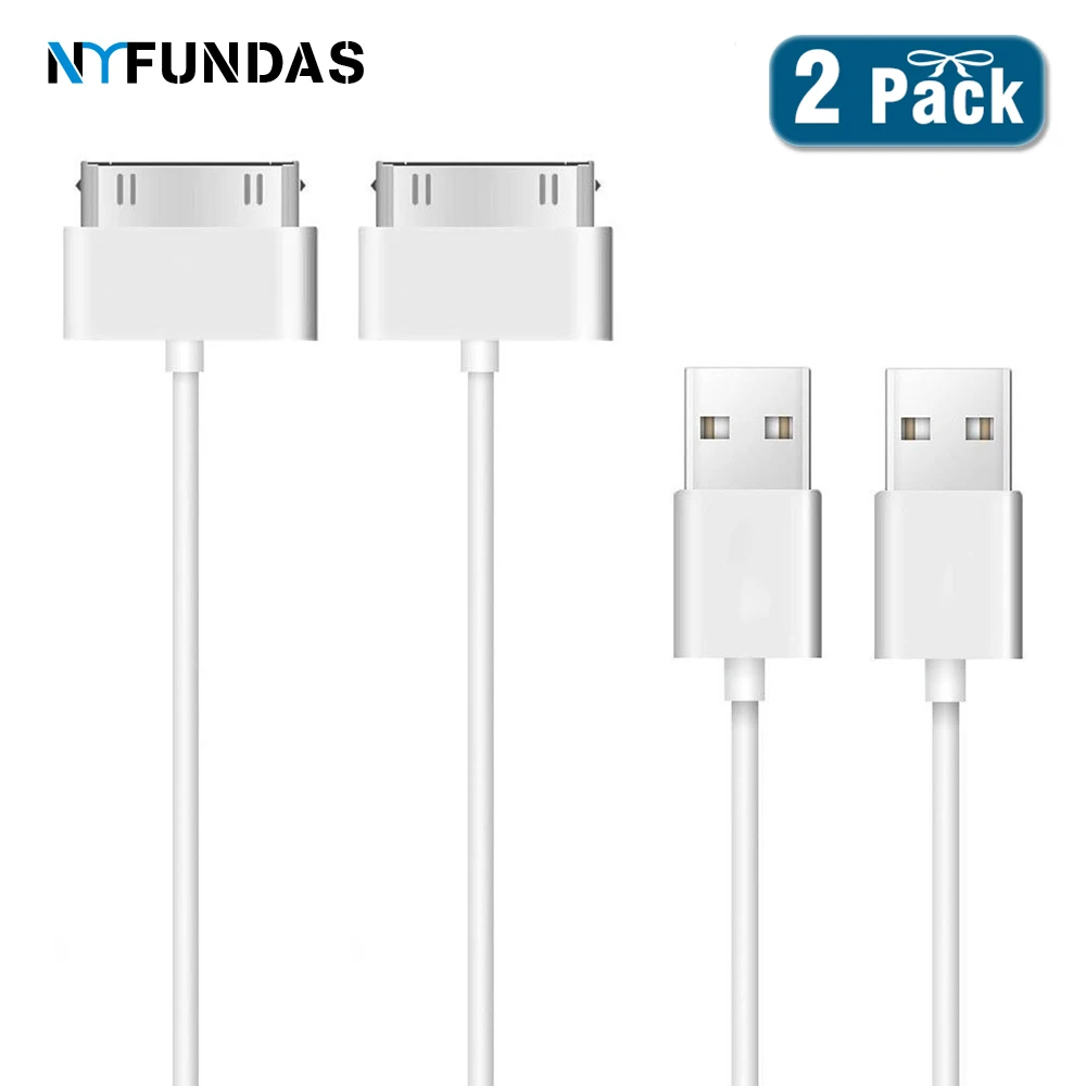 NYFundas 2 шт. usb кабель для зарядки iphone 4 4s ipod nano ipad 2 3 iphone 4s iphone 4 30pin usb кабель для зарядки
