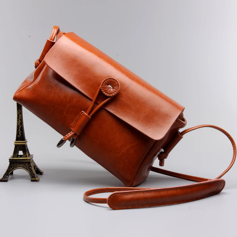 2017 женские сумки-мессенджеры из 100% натуральной кожи с откидным клапаном женская