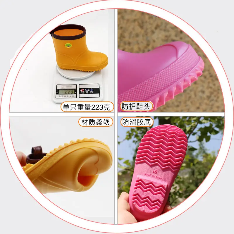 2018 новая детская одежда для мальчиков и девочек Нескользящие ПВХ непромокаемые