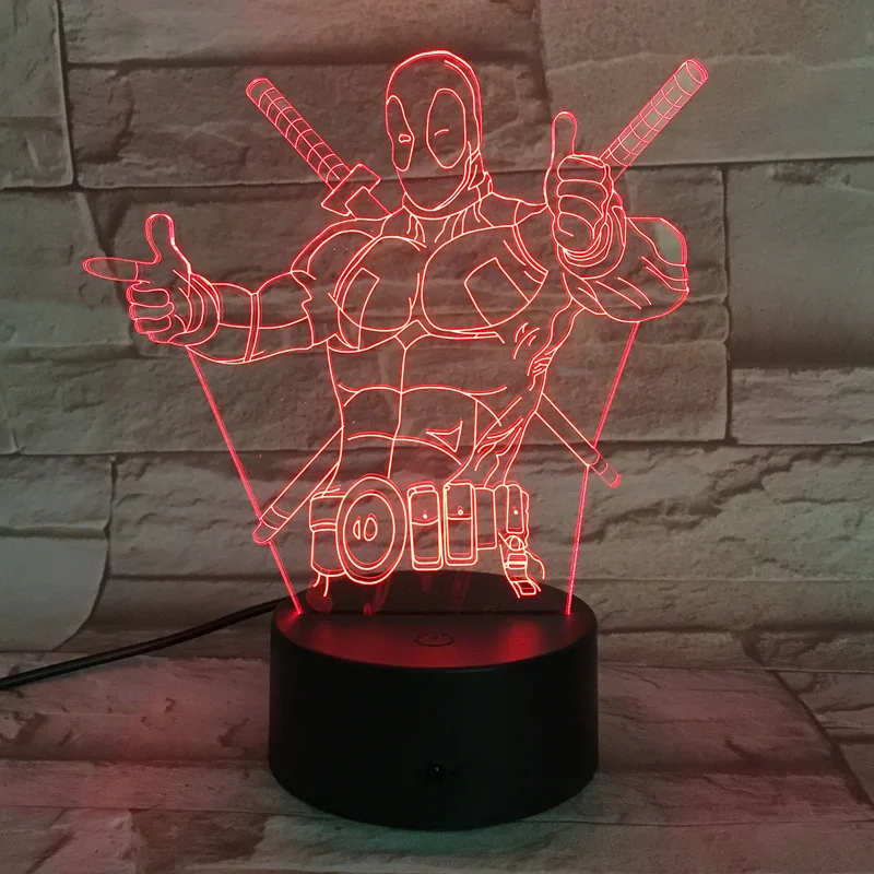 Светодиодный ночник с сенсорным выключателем 3D светильник в виде человека-героя