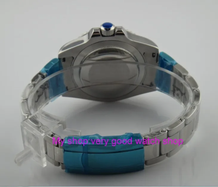 40 мм стеклянный черный керамический Безель автоматическая подсветка