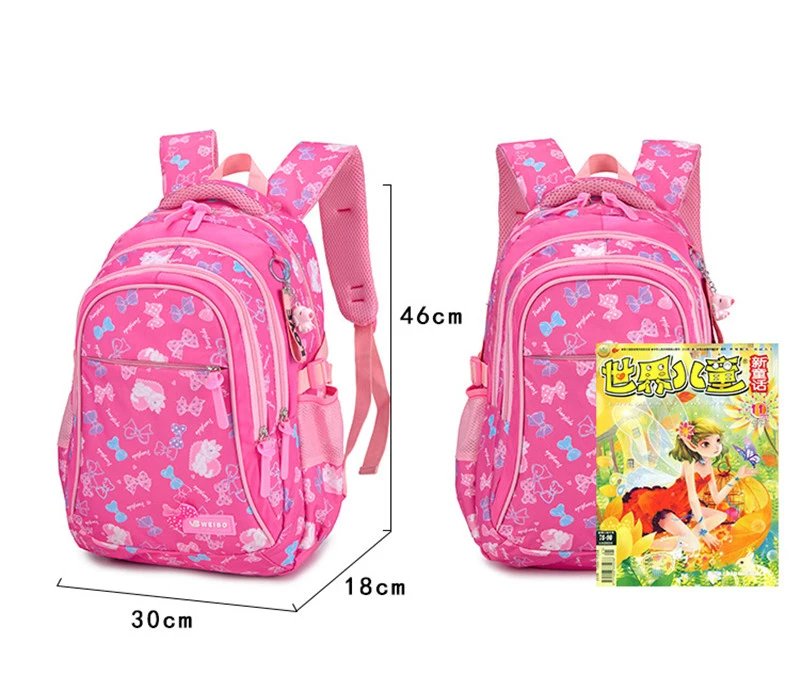 New Big Capacity Children School Bags for Teenagers Girls Bow print Backpack Waterproof Durable school backpack mochilas escolar | Багаж и