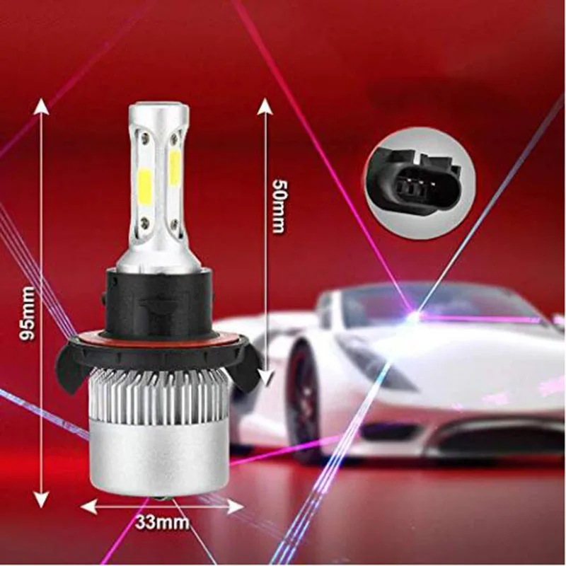 2X 3000K H4 LED H7 H11 H8 HB4 H1 H3 HB3 Авто S2 Автомобильные фары 72 Вт 8000LM автомобильный Стайлинг