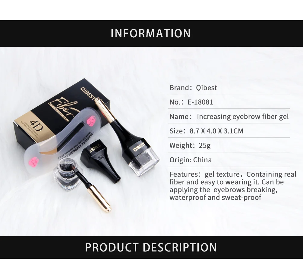 Hottest Eyebrow Extension Tint Gel Hair Fiber Brush Makeup Waterproof Easywear Black Brown Eye Brow Tattoo Women Makeup