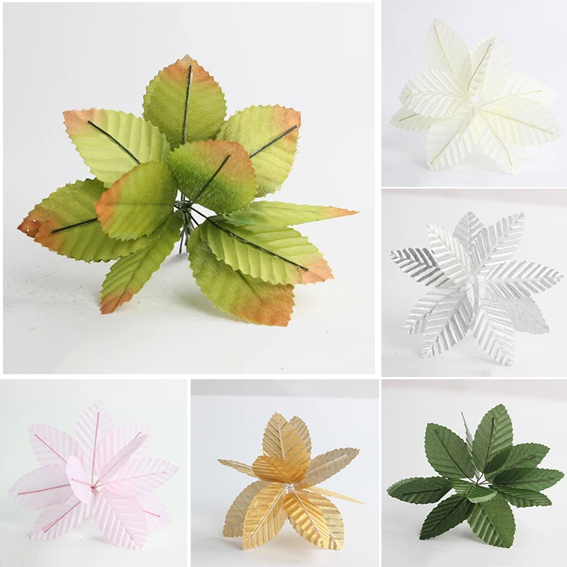 20 шт. искусственные шелковые листья розы 6 цветов|rose leaves|silk leavesartificial flowers |