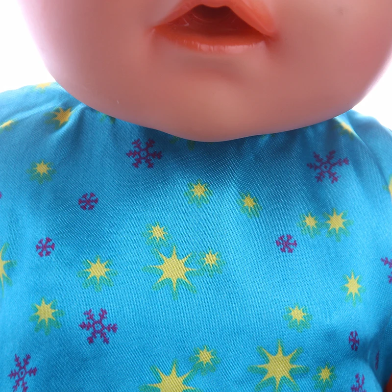 LUCKDOLL голубое фиолетовое платье с бантом подходит 18 дюймов Американский 43 см Детские аксессуары для кукол, игрушки для девочек, поколение, подарок на день рождения