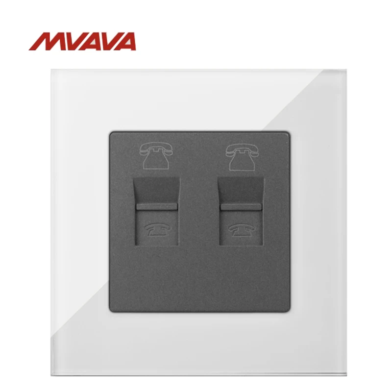 MVAVA двойная штепсельная вилка RJ11 Настенная декоративная розетка телефонная