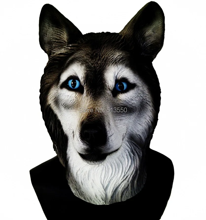 High Quality Cosplay eco-friendly rubber latex dog head mask