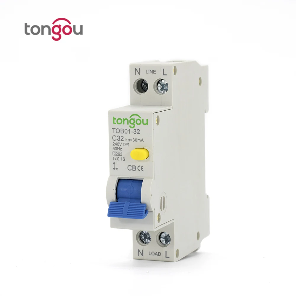 18mm RCBO ELCB 32A 30ma 1P+N Residual current Circuit breaker with over and Leakage protection | Обустройство дома