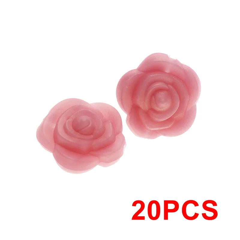92 Metallic Red 20 шт. мини-цветок розы Силиконовые Детские Прорезыватели бусины BPA бесплатно Новорожденные прорезывание зубов ожерелье браслет установка DIY Binfant уход подарки - Цвет: 92 Metallic Red
