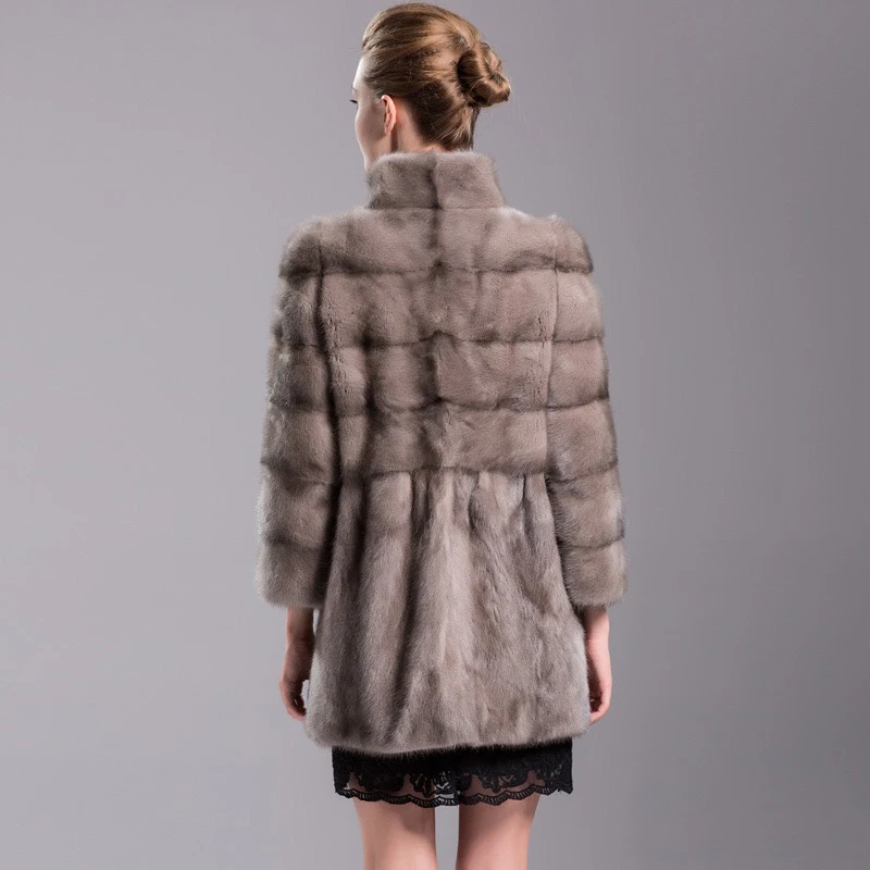 2021 бренд класса люкс для женщин натуральная норковая Меховая куртка длинная
