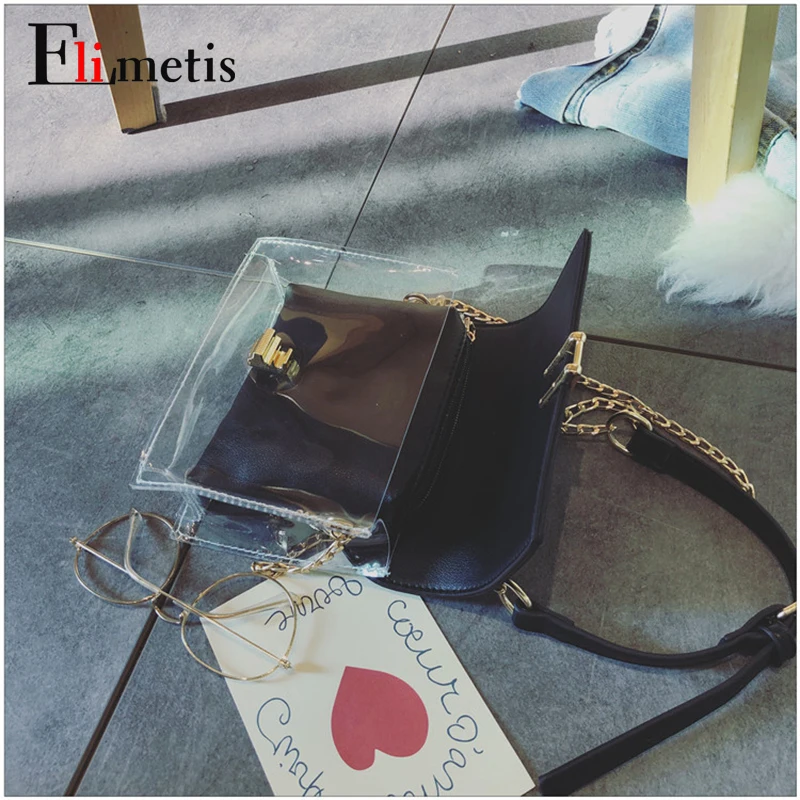 Elimetis Для женщин Crossbody прозрачные сумки для 2018 с телефон сумка летняя маленькая на