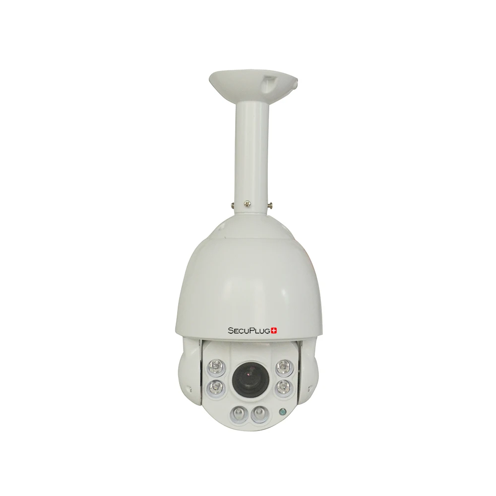 Secuplug + PTZ IP Камера ONVIF 1080 P Full HD 2mp высокое Скорость купол S видеонаблюдения 10X зум ИК