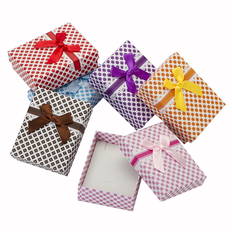 12 шт подарочные коробки для ювелирных изделий 7*9 см на день рождения ожерелье