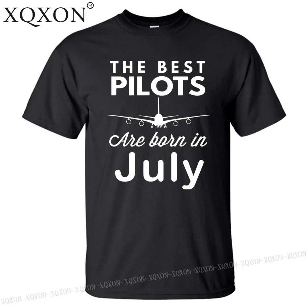 

New-pilot men t shirt best pilots are born in July Funny birthday gift man t-shirt K228