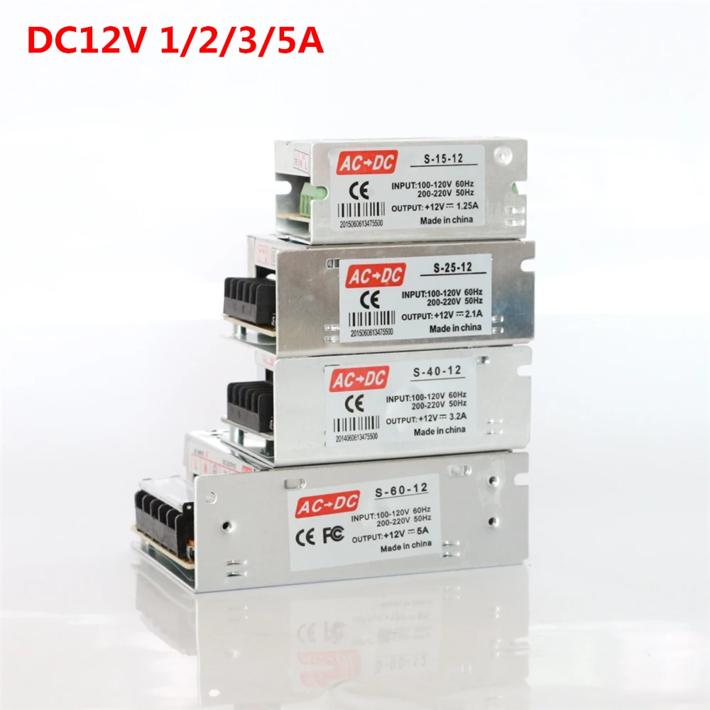 Адаптер питания для светодиодных лент и систем видеонаблюдения 12 В 220