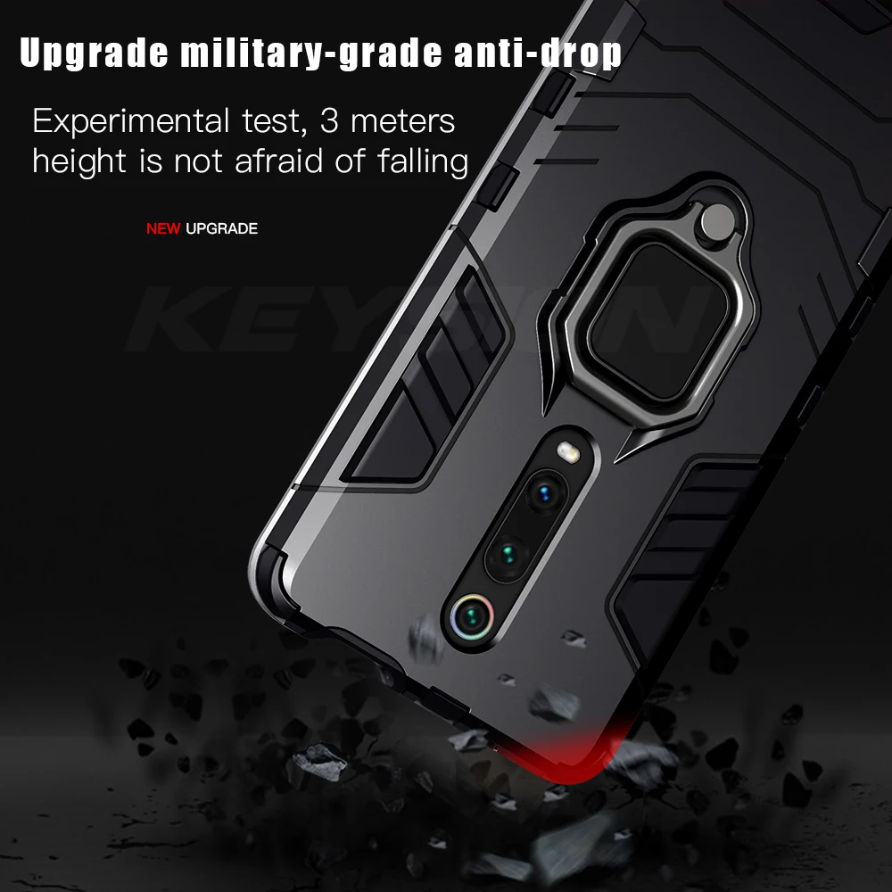 Противоударный армированный чехол KEYSION для Redmi K20 Pro Note 7 7S чехол-подставка с