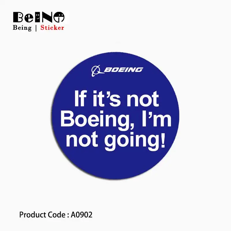 Boeing летательный аппарат наклейка логотип водонепроницаемый чемодан ноутбук