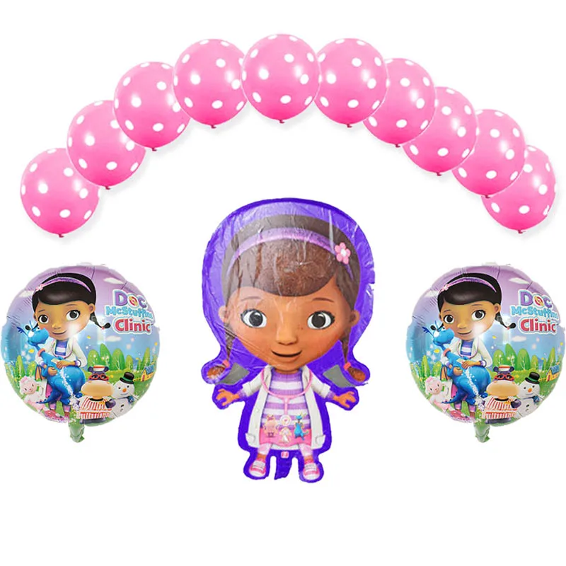 13 шт. Doc шарик McStuffins детские игрушки McStuffins фигура доктора из воздушных шаров Дети День рождения праздничное украшение для дня рождения воздушные шары