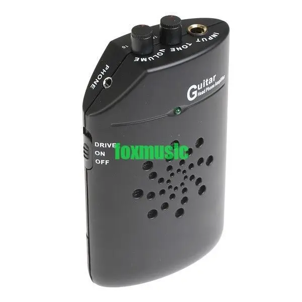 Портативный мини-гитарный усилитель W/Distortion Small Clip Headphone Amp 1 3 W черный | Спорт и