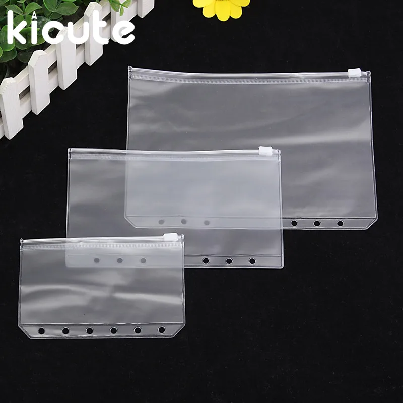 Kicute 1 шт. A5 A6 A7 прозрачная пилка из ПВХ Маленькая вещь хранитель для 6 отверстий