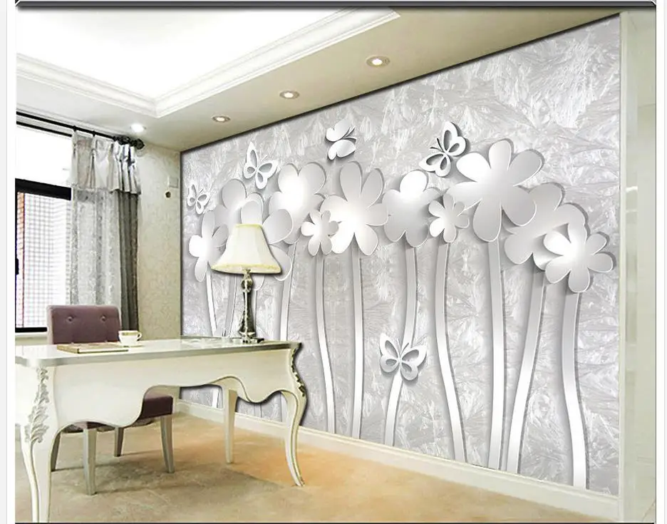 Домашний декор пасторальные обои 3D цветы спальня фрески фон настенная