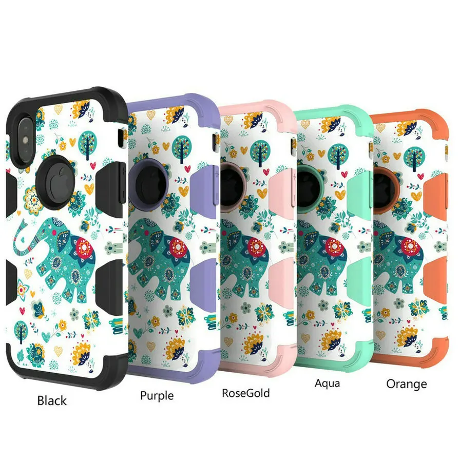 LONEUX Dirt-resistant Anti-knock Phone Case For iPhone X 8 7 6Plus Soft TPU and PC Heavy Duty Protection Cover |