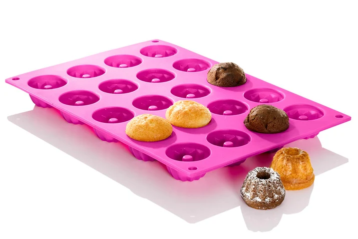 Мини причудливый 20 полости бандит Savarin торт Пан шифон плесень Силиконовая форма