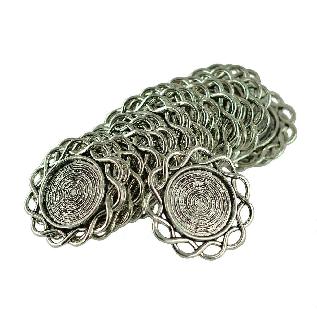 20 штук оптовая торговля цветок рамка для кабошона ободок настройки подвески