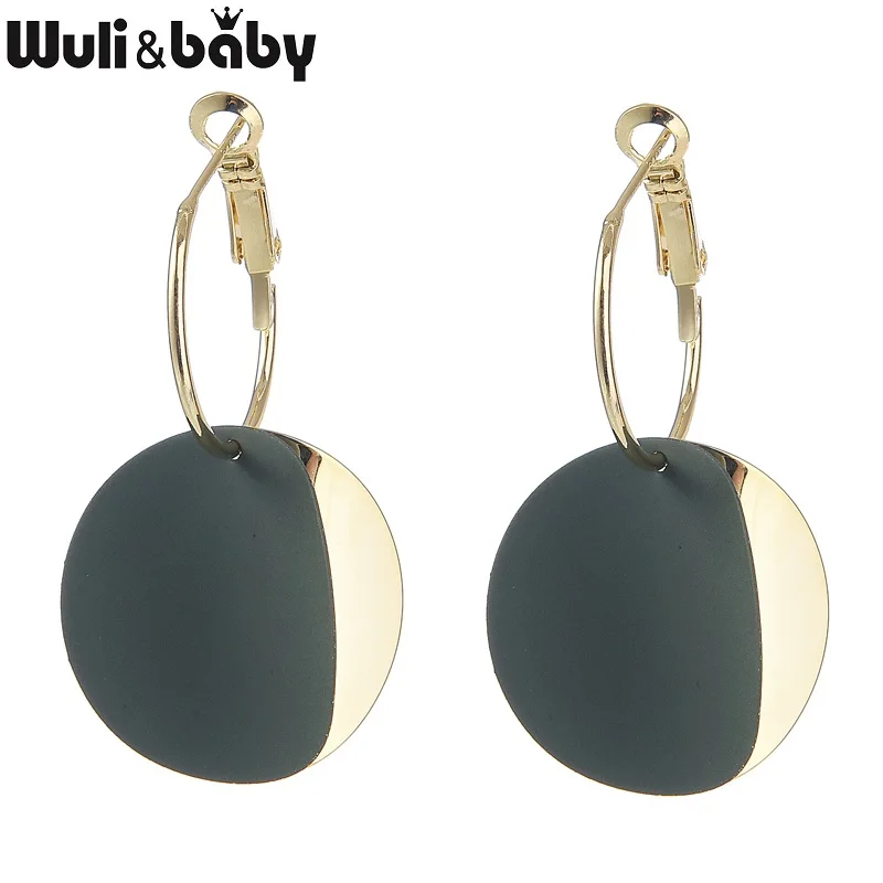 Wuli &amp baby четыре дизайна Круглые Капли воды серьги для женщин цветочные ювелирные