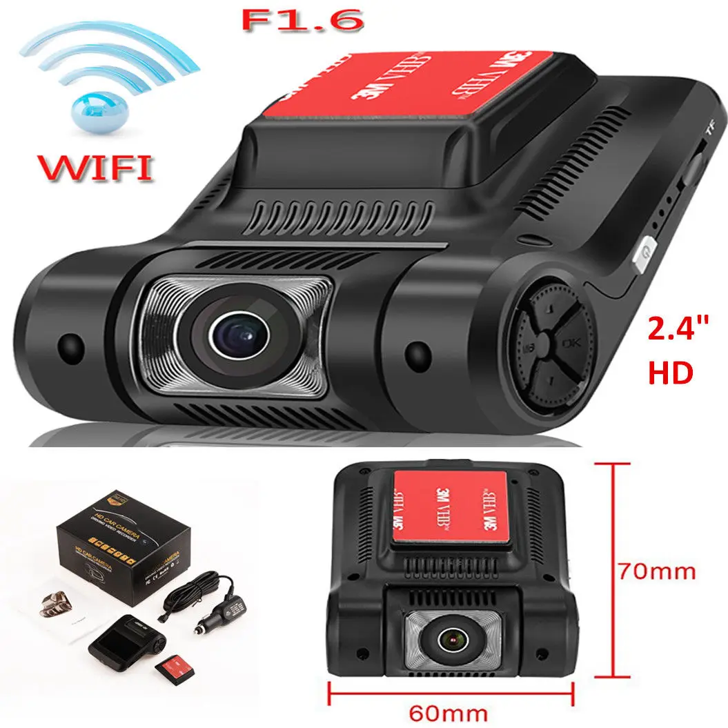 WIFI автомобильный видеорегистратор 2 45 &quotLCD FHD 1080P Автомобильный приборная панель