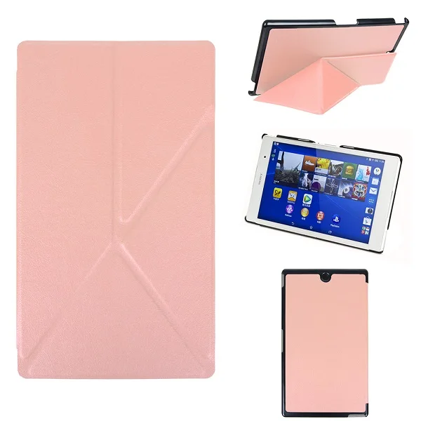 Тонкий смарт-чехол оригами для Sony Xperia Z3 Compact чехол планшета + Бесплатный стилус |