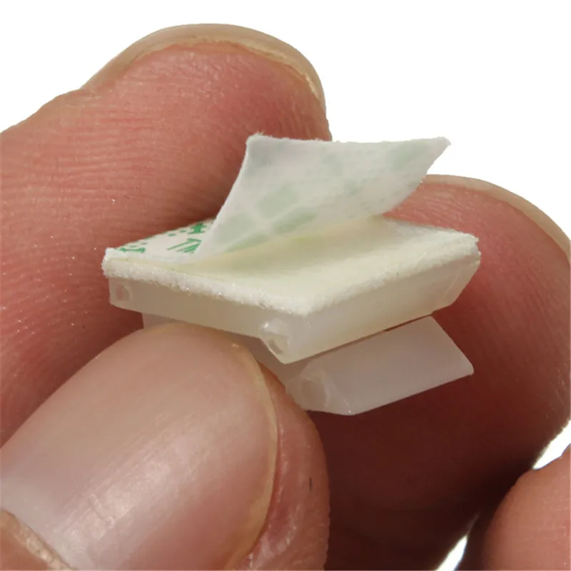 2017 зажим для электрического кабеля 100 шт белый пластиковый провод прямоугольный