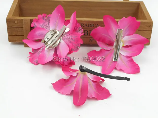 3 шт./лот заколка с красной головкой орхидеи в форме цветка ювелирные изделия