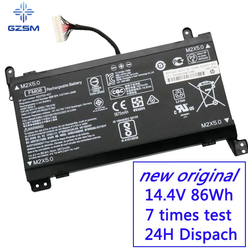 Батарея для ноутбука GZSM FM08 HP HQ TRE 922976 855 TPN Q195 Omen 17 an014ng 922752 421 922753 HSTNN LB8A батарея